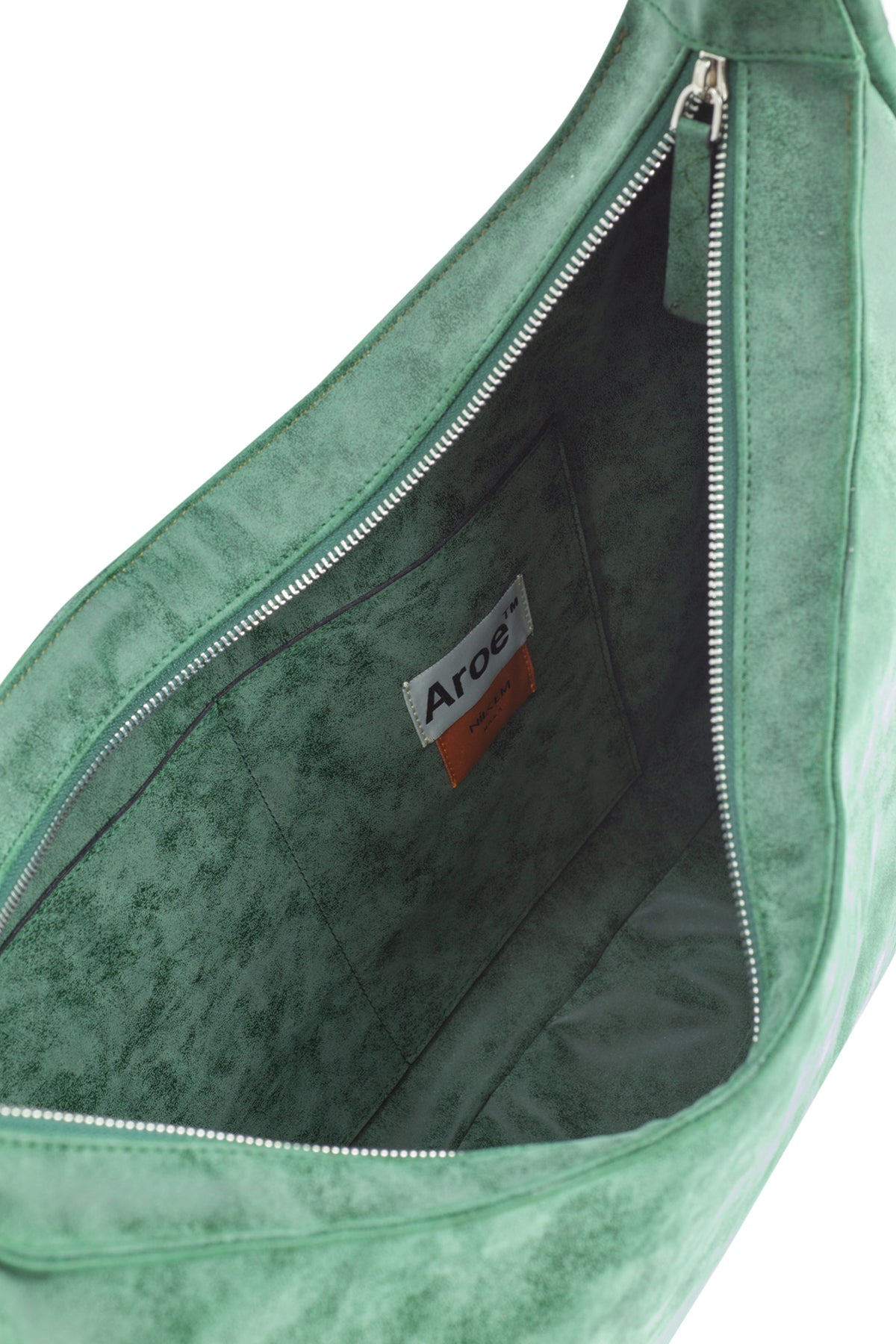 GREEN ECO NUBUCK LEATHER XL SHOULDER BAG X NILKEM