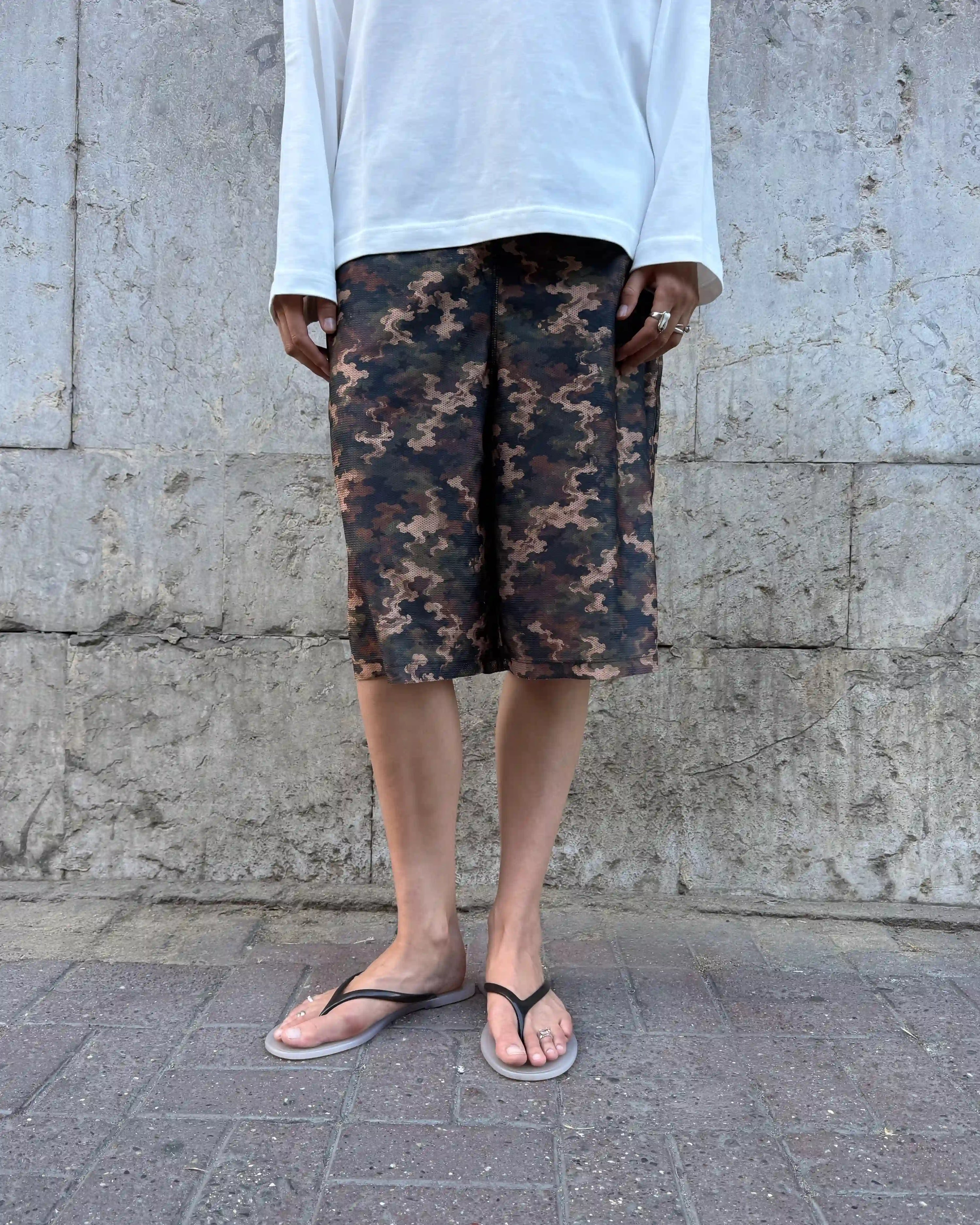 Mesh Smoke Camo Shorts