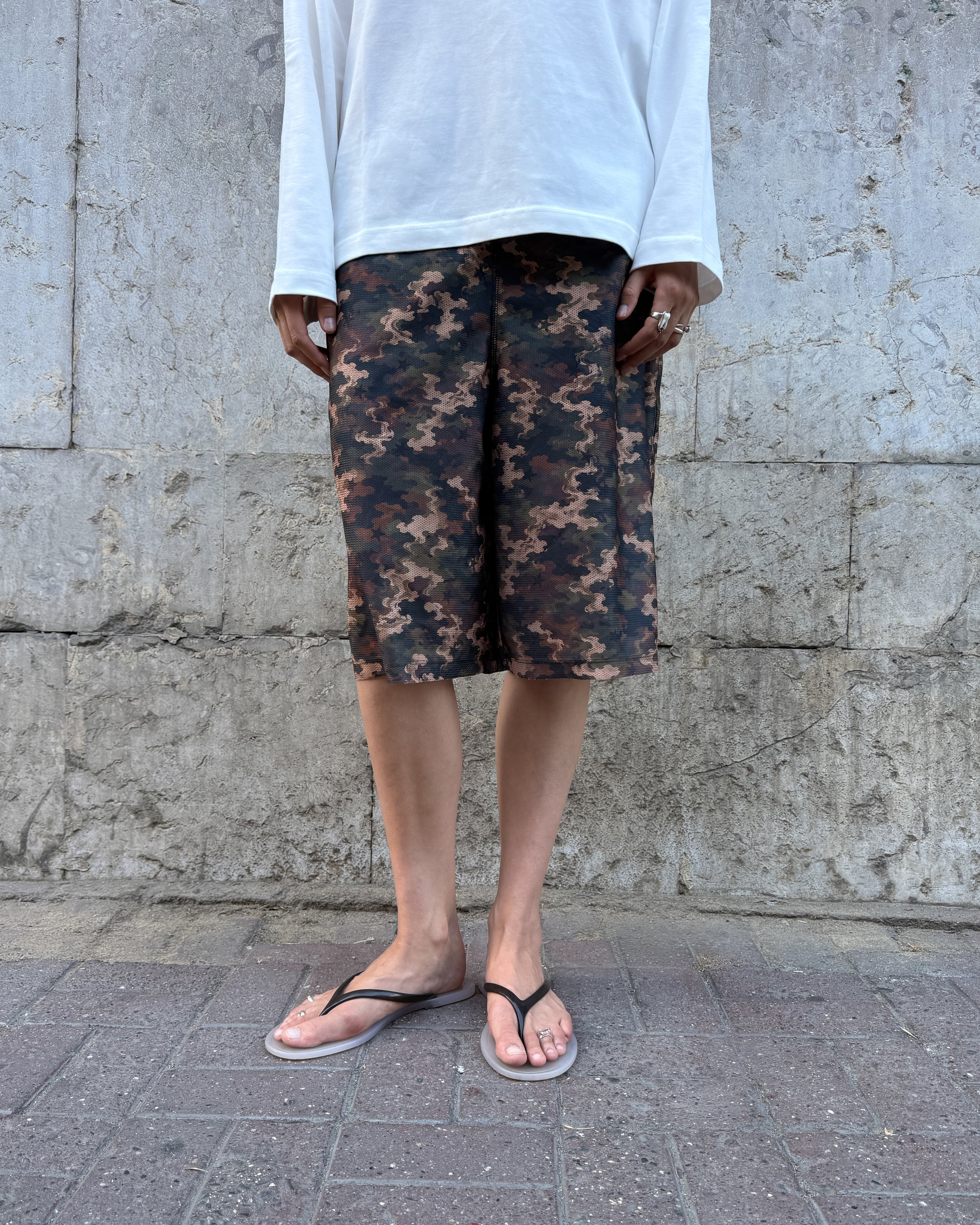Mesh Smoke Camo Shorts