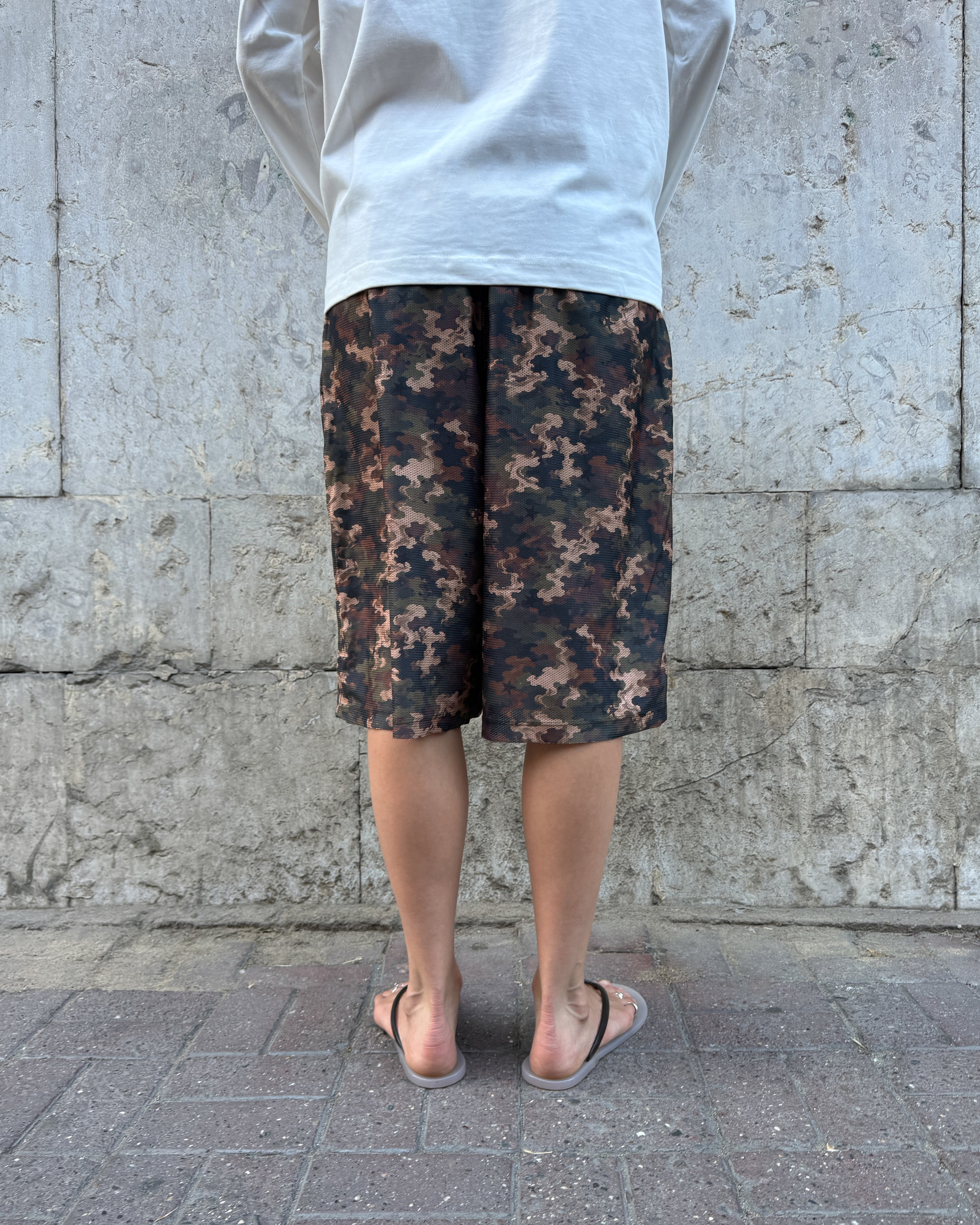 Mesh Smoke Camo Shorts