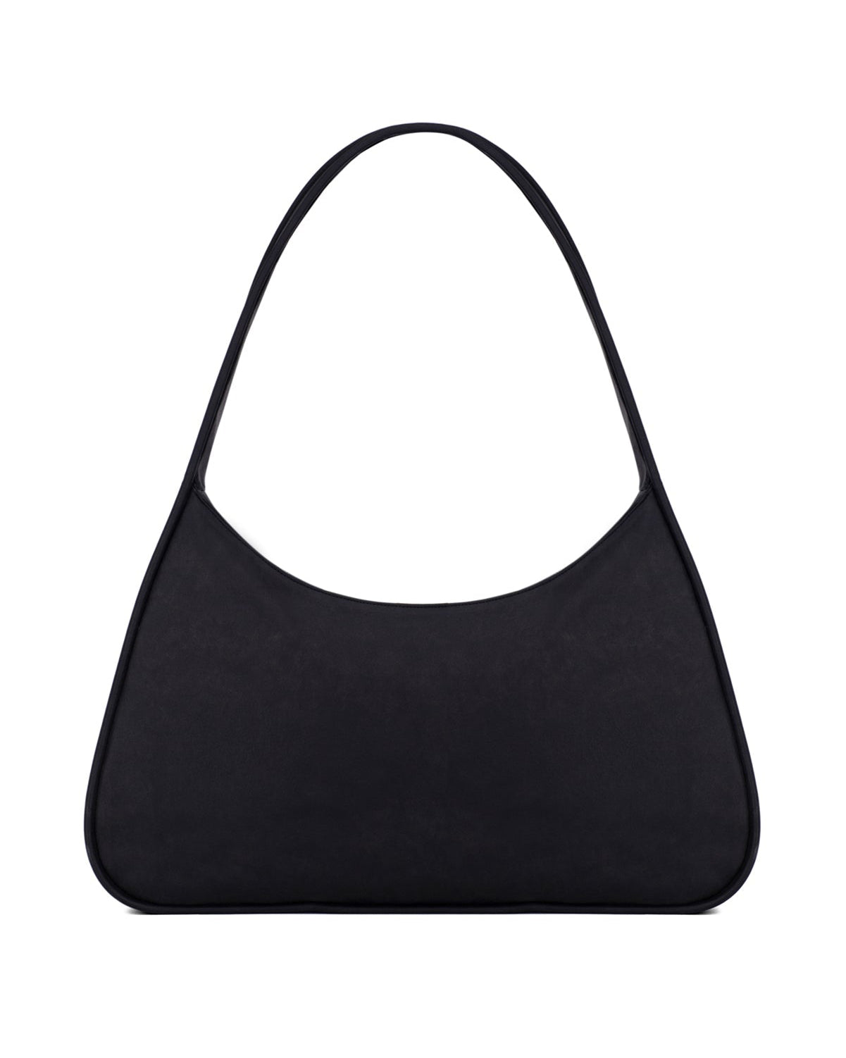 BLACK ECO NUBUCK LEATHER XL SHOULDER BAG X NILKEM