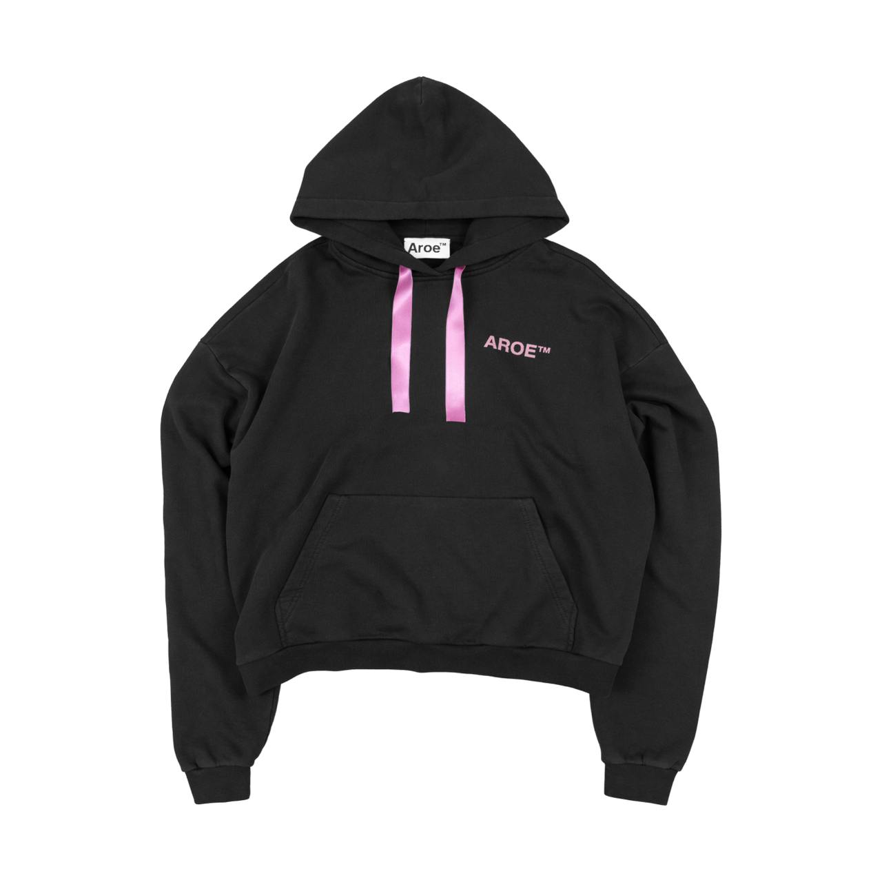 PINK RIBBON WASHED HOODIE