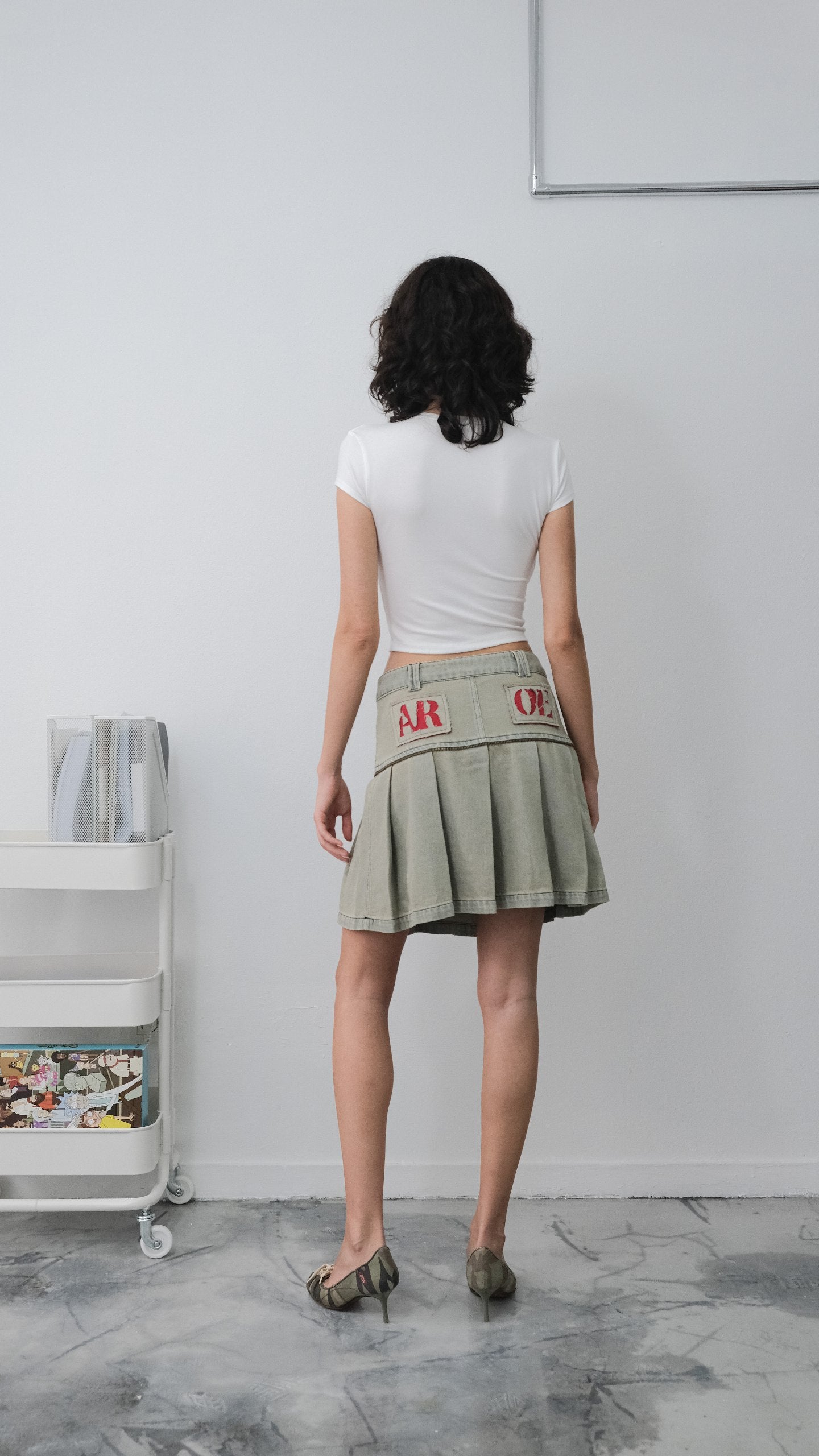 DENIM PATCH SKIRT